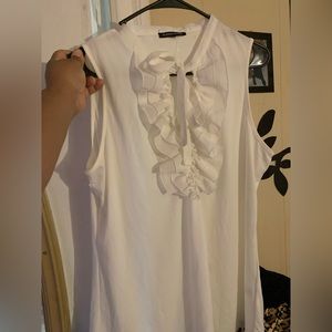 Women’s cream sleeveless dress top Size XL $10